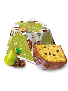 DOLCESICILIA Панетон зі шматочками груші та шоколадною...