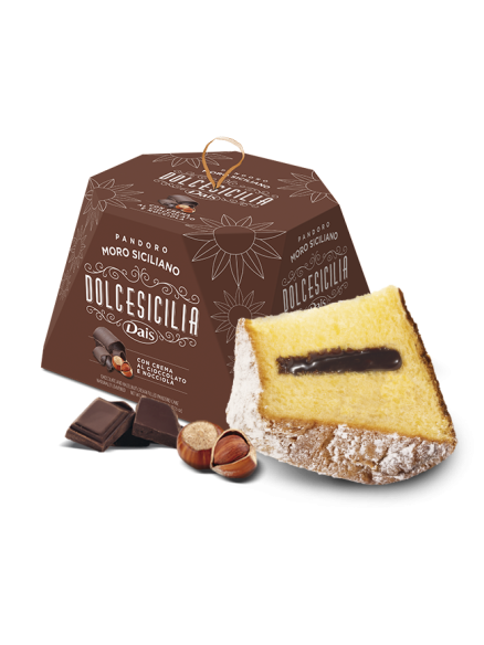 DOLCESICILIA Панетон з шоколадно-горіховим кремом, 750 г