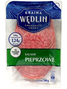 Kraina Wedlin Нарізка Салямі класика або з перцем, 160 г 2
