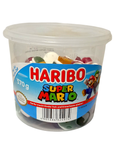 HARIBO Super Mario набір цукерок у пластикоій тарі, 570 г