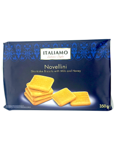 Italiamo Novelini Печиво пісочнез молоком та медом, 350 г