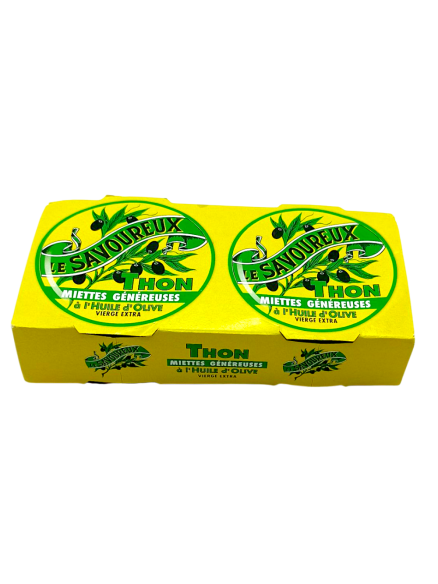 Le Savoureux Тунець подріблений в оливковій олії першого віджиму, 2x160 г