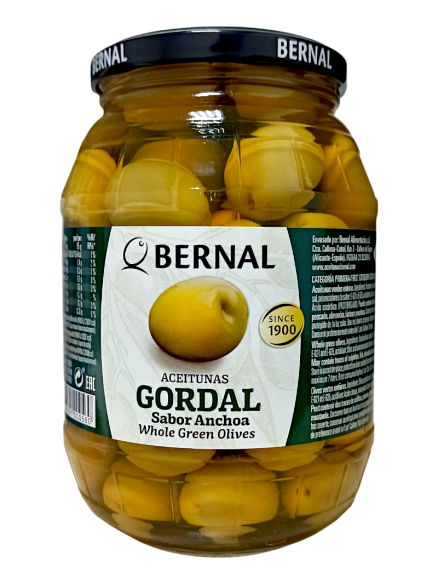 Bernal Gordal Оливки гігант з кісточкою, 950 г