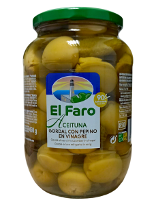 El Faro Оливка без кісточки з огірком, 800 г