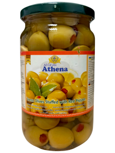 Athena Оливки зелені фаршировані перцем, 700 г