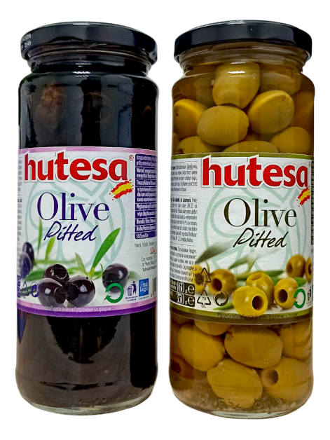 Hutesa Оливка без кісточки чорна або зелена, 350 г