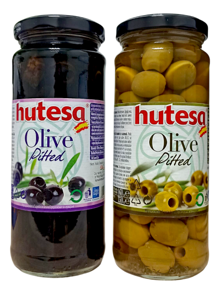 Hutesa Оливка без кісточки чорна або зелена, 350 г