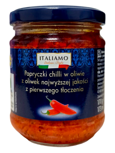 Italiamo Перець чілі в оливкові олії, 180 г