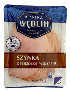 Kraina Wedlin Шинка з бескидської коптильні, нарізка 150 г