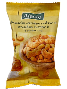 Alesto Суміш кеш'ю та арахісу з медом та сіллю, 200 г