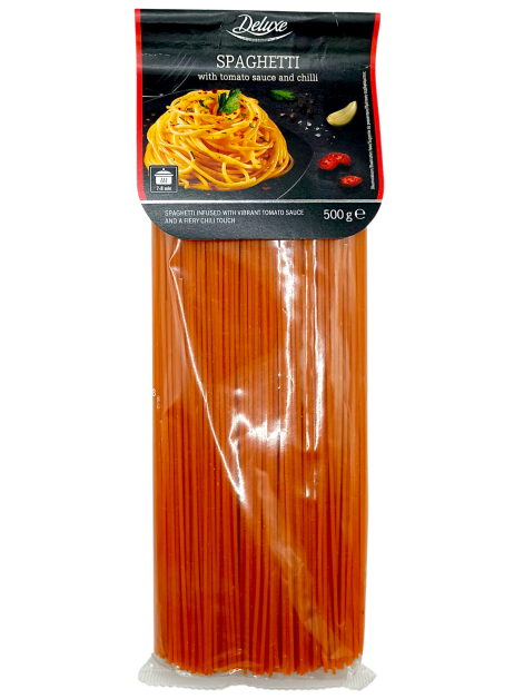 Deluxe Спагетті з томатним соусом та чилі, 500 г