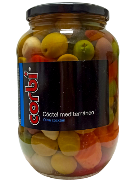 Corbi Середземноморський оливковий коктейль з кісточкою, 835 г