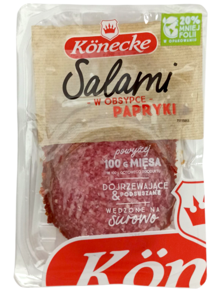 Konecke Нарізка салямі зі сиром або з спеціями, 100 г
