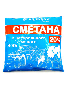 Мілкрай Сметана плівка 20% 400г
