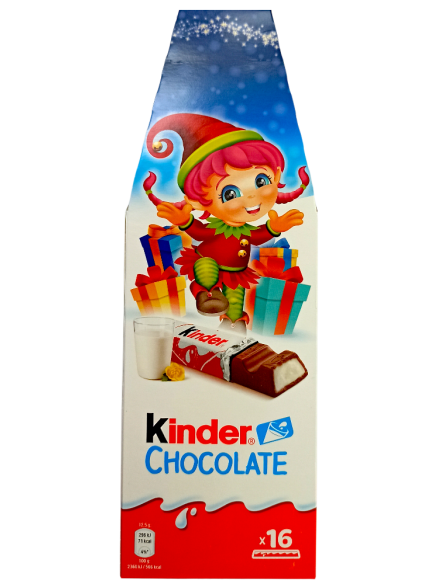 Kinder Chocolate Новорічний набір шоколадних батончиків,16 шт.  200 г