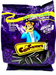 Сан Санич Насіння соняшникове смажене Преміум смугасте 95г