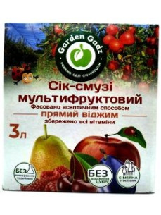 Gadz Сік-Смузі Мультифруктовий з м'якоттю 3 л