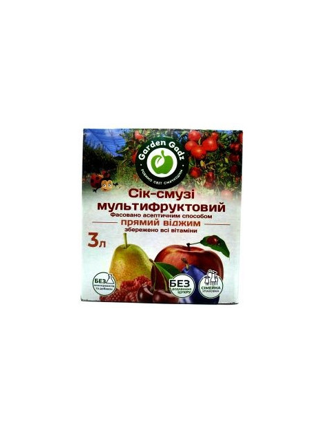 Gadz Сік-Смузі Мультифруктовий з м'якоттю 3 л