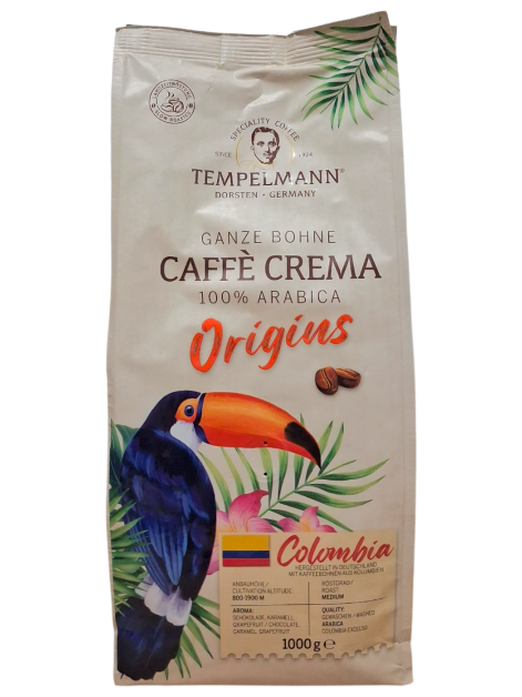 Tempelmann Origins Columbia Кава зерно 1 кг