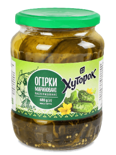 Хуторок Огірки мариновані, 680 г