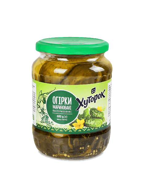 Хуторок Огірки мариновані, 680 г