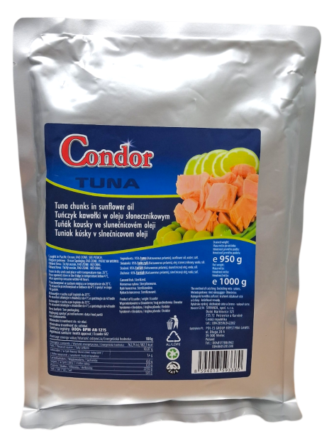 Condor Тунець в олії шматочками, 1 кг